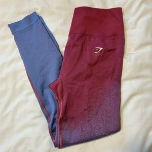 Pink and Blue Gradient Gymshark Seamless Leggings - Medium